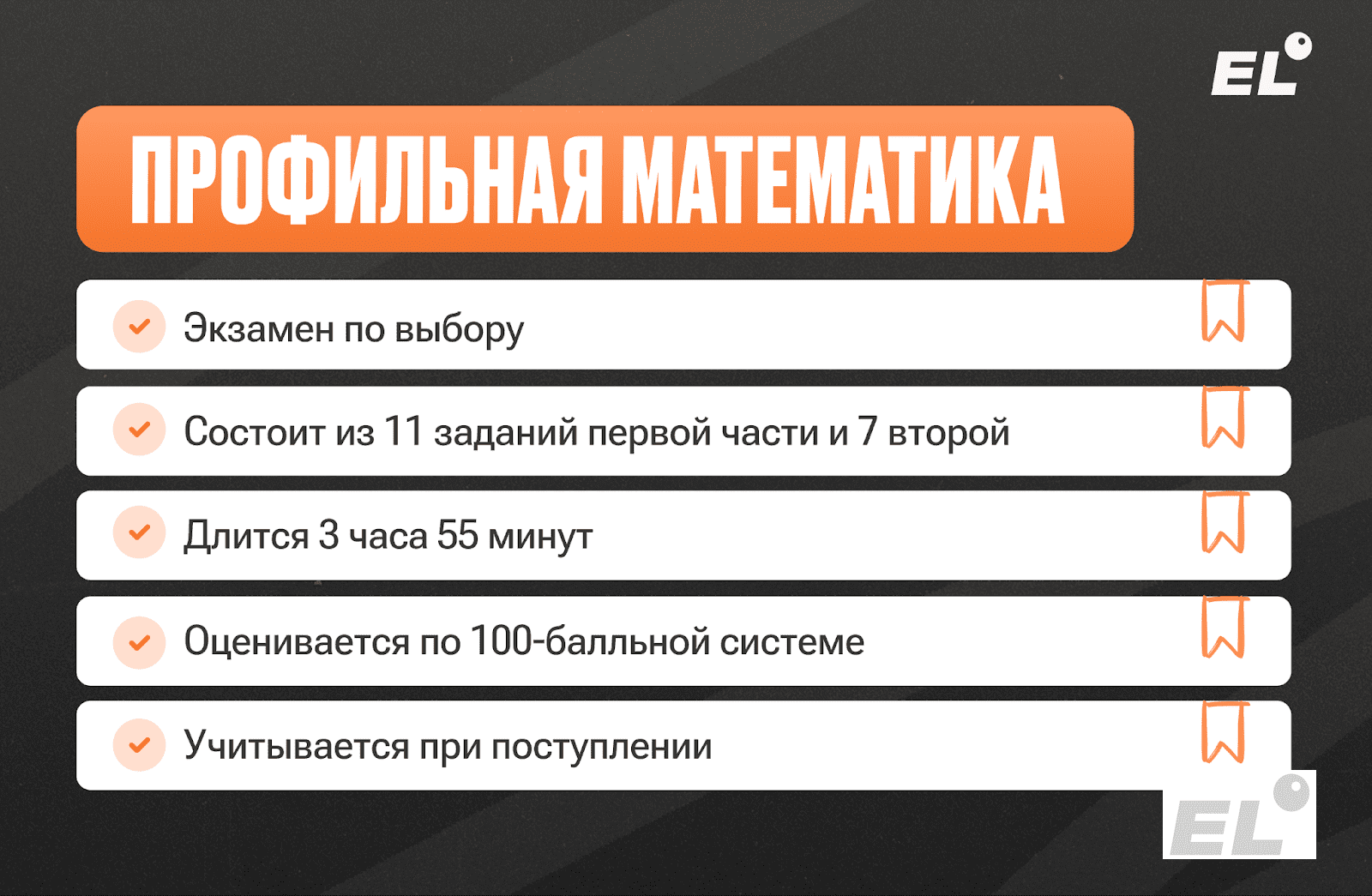 Профильная математика — экзамен по выбору.