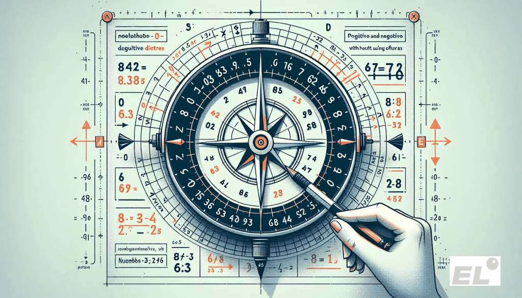 Представьте эскалатор: вверх — положительное направление, вниз — отрицательное, а середина — нуль, где ничего не происходит.