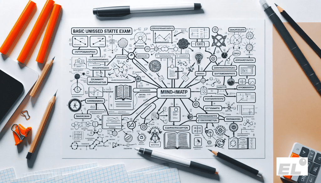 Основные понятие — «Математика» — располагайте в центре.