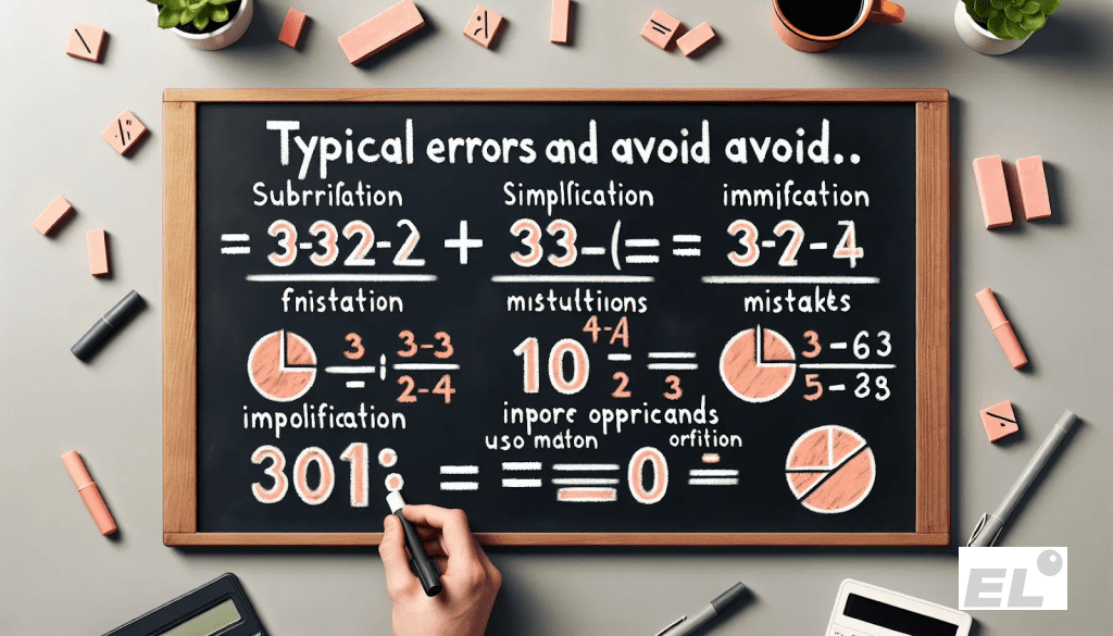 Самые частые ошибки — это как три ступеньки, на которых спотыкаются почти все: неправильный общий знаменатель, забытый числитель, неверное сокращение.