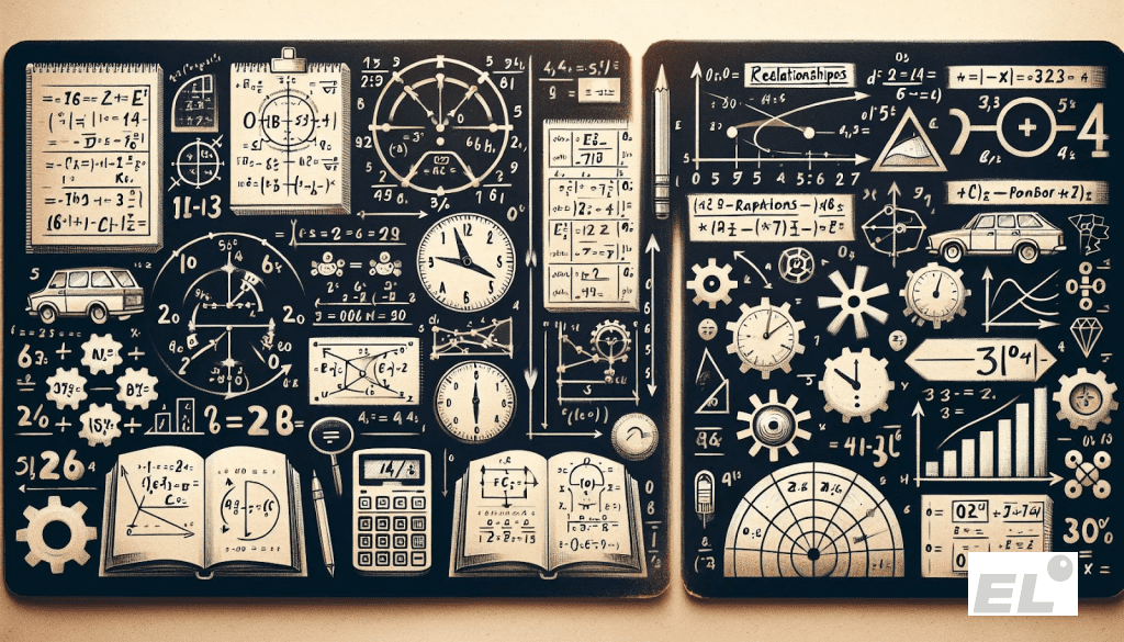 Когда в математике говорят об «отношениях», имеют в виду простое сравнение двух величин.