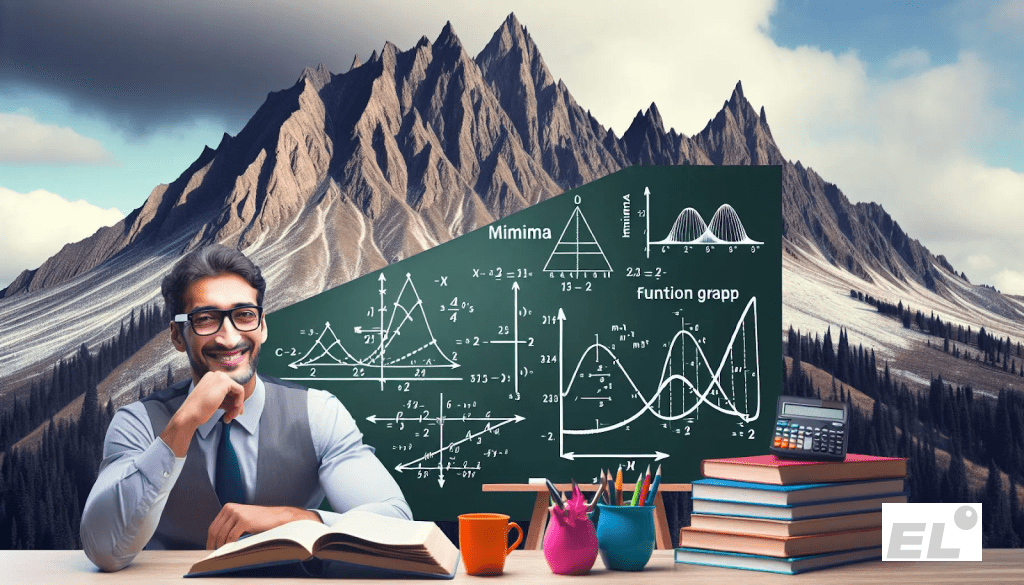 Функция достигает экстремума — своего пика (максимума) или впадины (минимума).