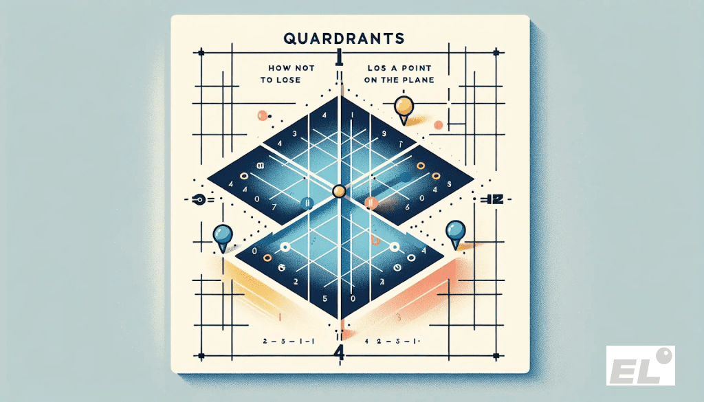 Плоскость делится на четыре четверти.