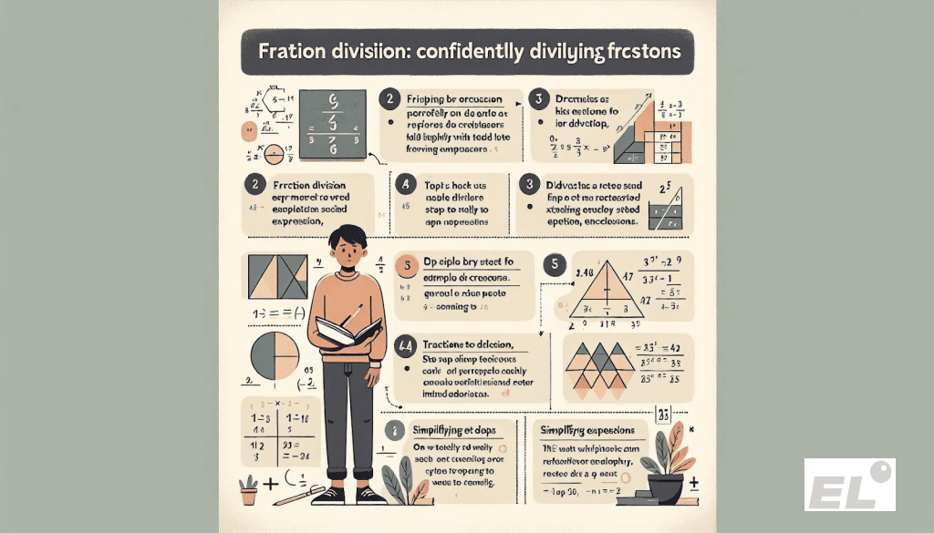 Я обычно объясняю ребятам, что деление дробей — это не магия, а навык, который доводится до автоматизма.