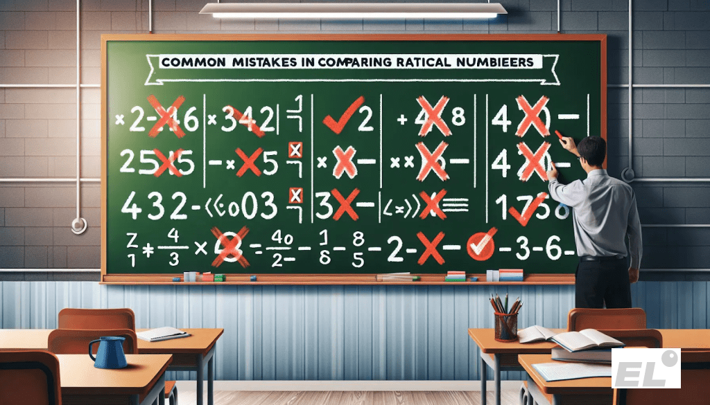 Главные ошибки при сравнении дробей ниже.