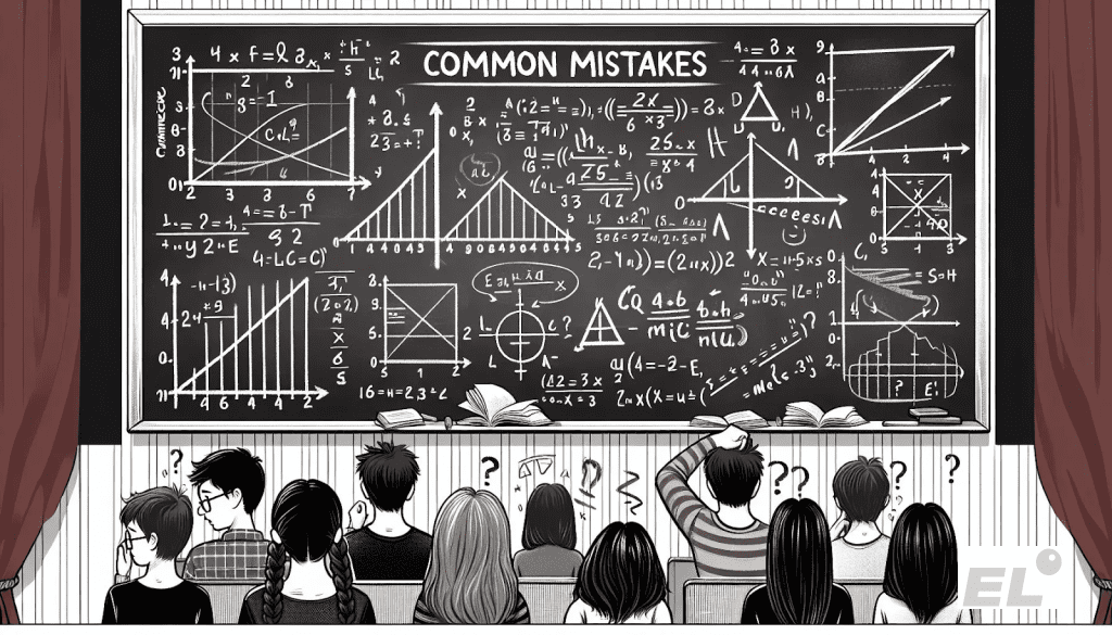 Самые частые ошибки возникают из-за неверного знака углового коэффициента.