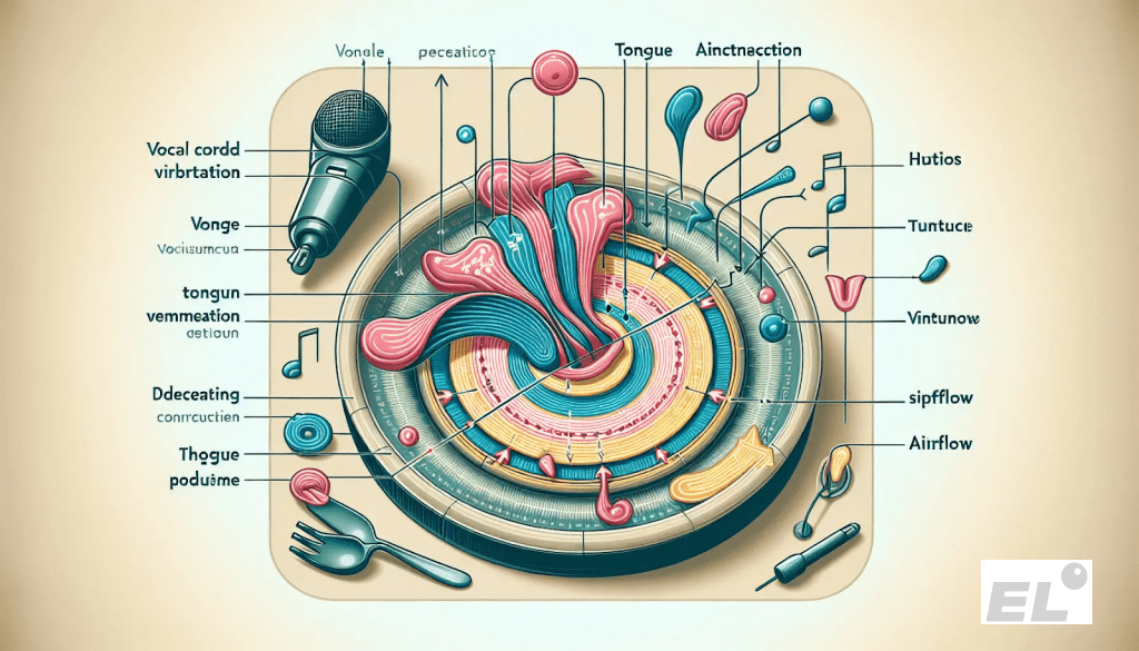 Голосовые связки как два тонких лепестка внутри горла.