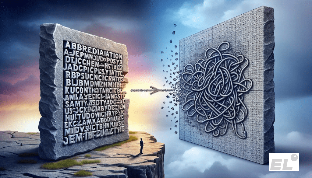 Аббревиатура строится из начальных букв: каждая буква — отдельный элемент.