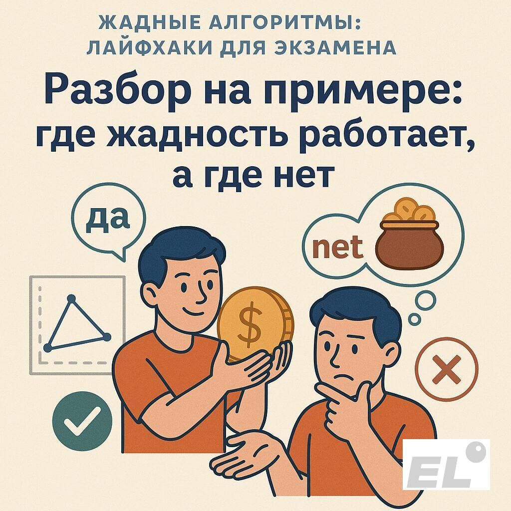 Разбор на примере: где жадность работает, а где нет
