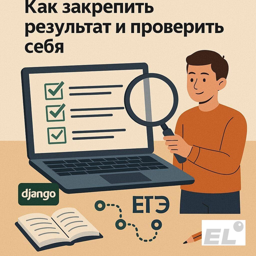 Как закрепить результат и проверить себя