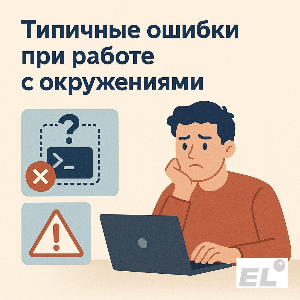 Типичные ошибки при работе с окружениями