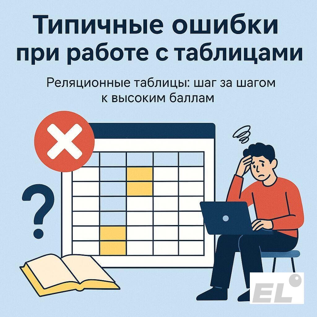 Типичные ошибки при работе с таблицами