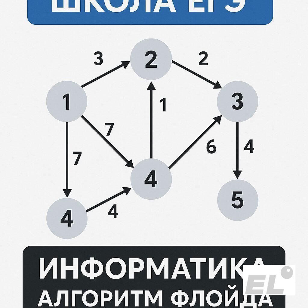 Школа ЕГЭ: информатика — алгоритм Флойда