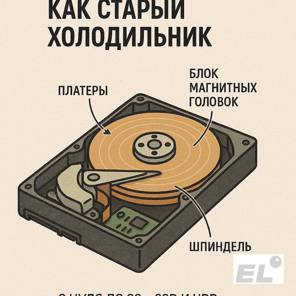 Как устроен HDD и почему он шумит, как старый холодильник Как устроен HDD и почему он шумит, как старый холодильник