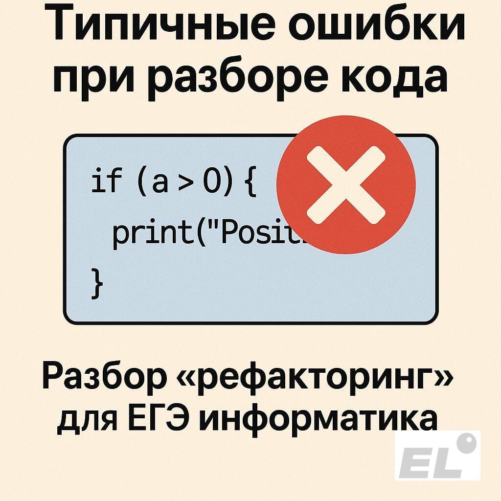 Типичные ошибки при разборе кода