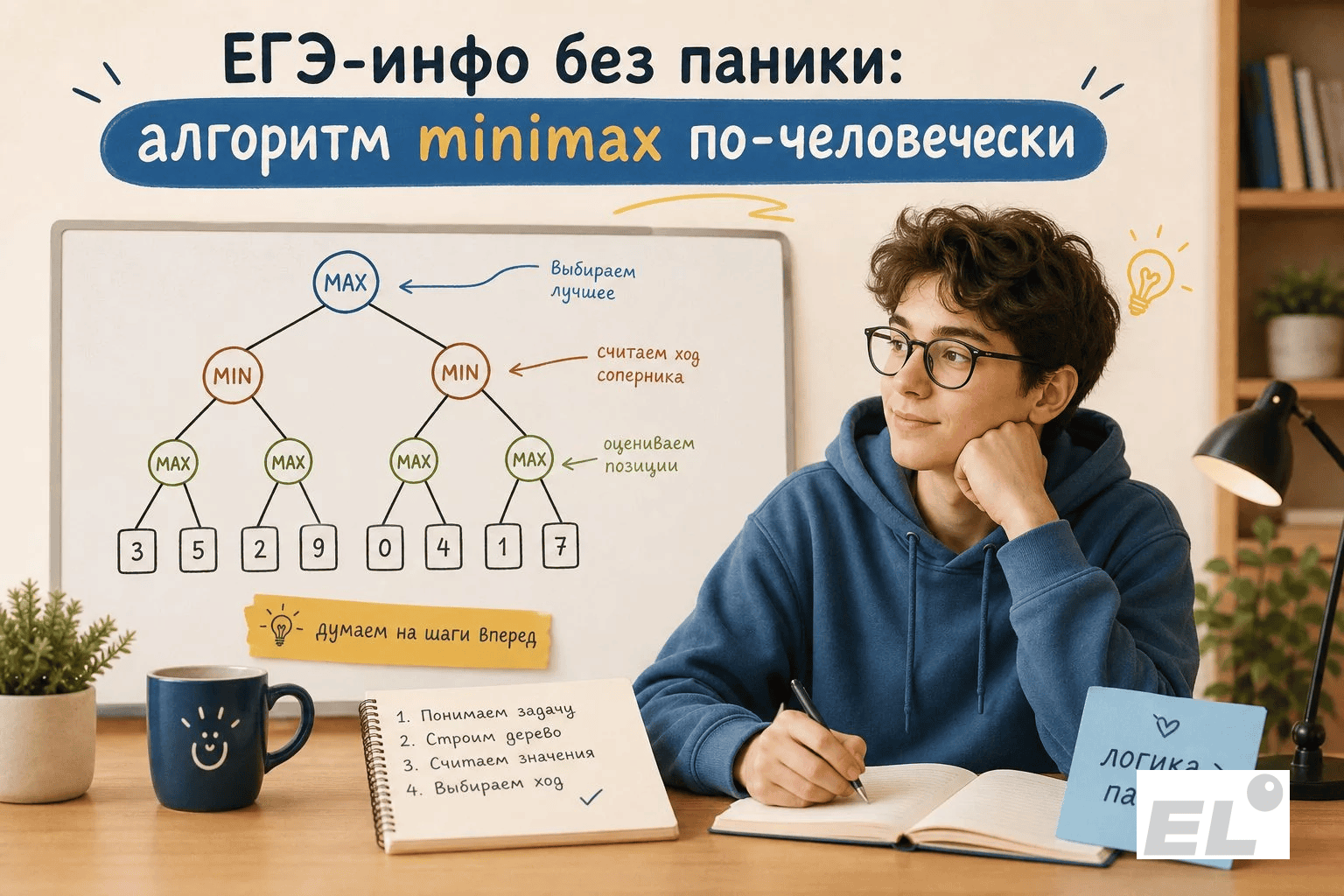 ЕГЭ‑инфо без паники: алгоритм minimax