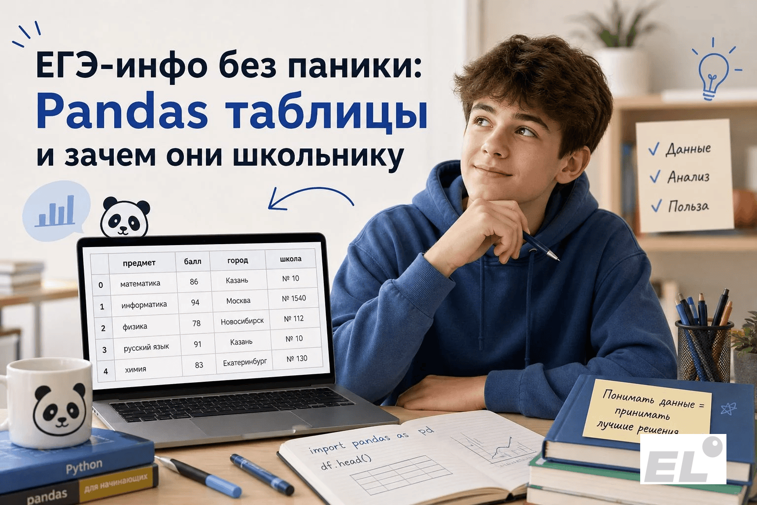 Работа с таблицами в Python: Pandas как тренажёр для подготовки к ЕГЭ