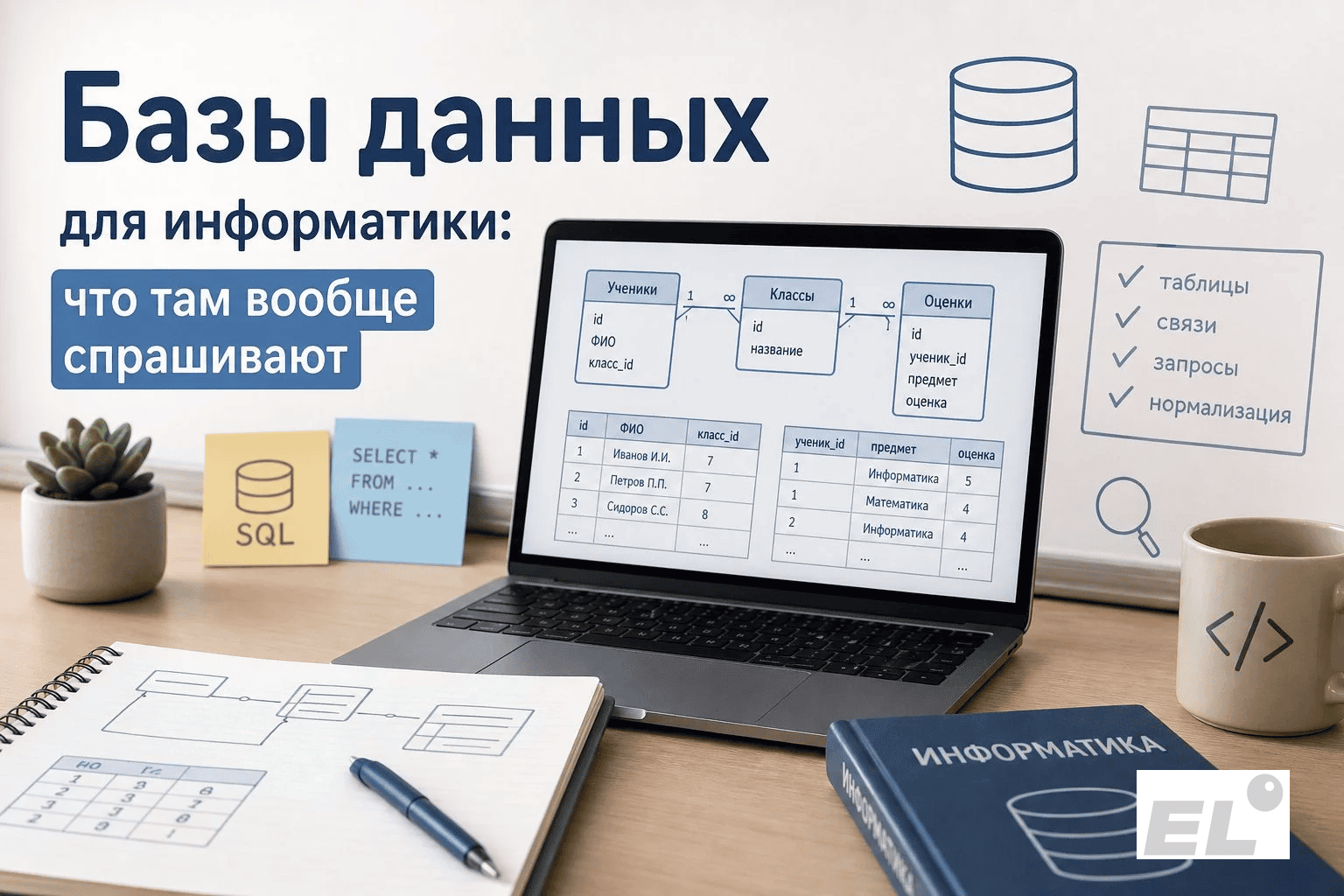 Базы данных для экзамена ЕГЭ информатика
