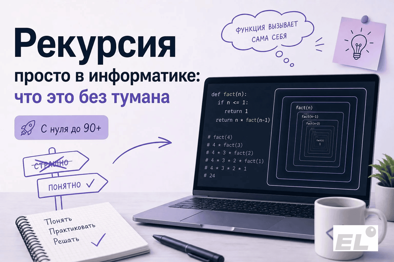 С нуля до 90+: рекурсия просто в информатике ЕГЭ