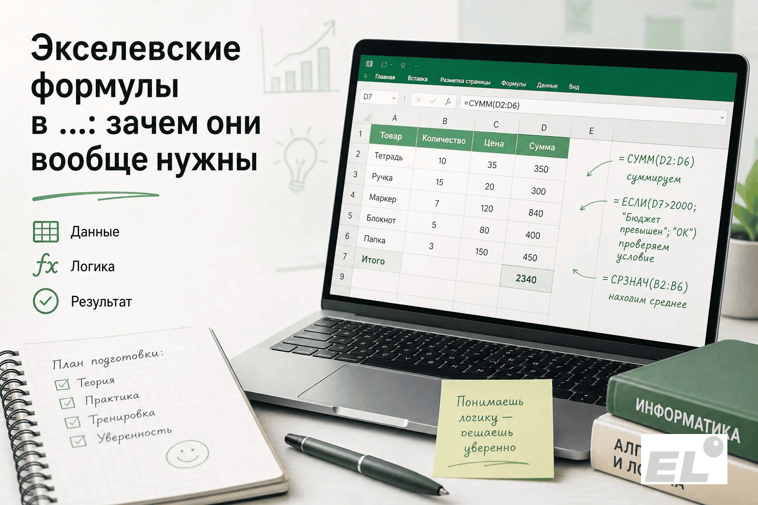 Задание ЕГЭ по информатике: формулы Excel, ссылки и диапазоны