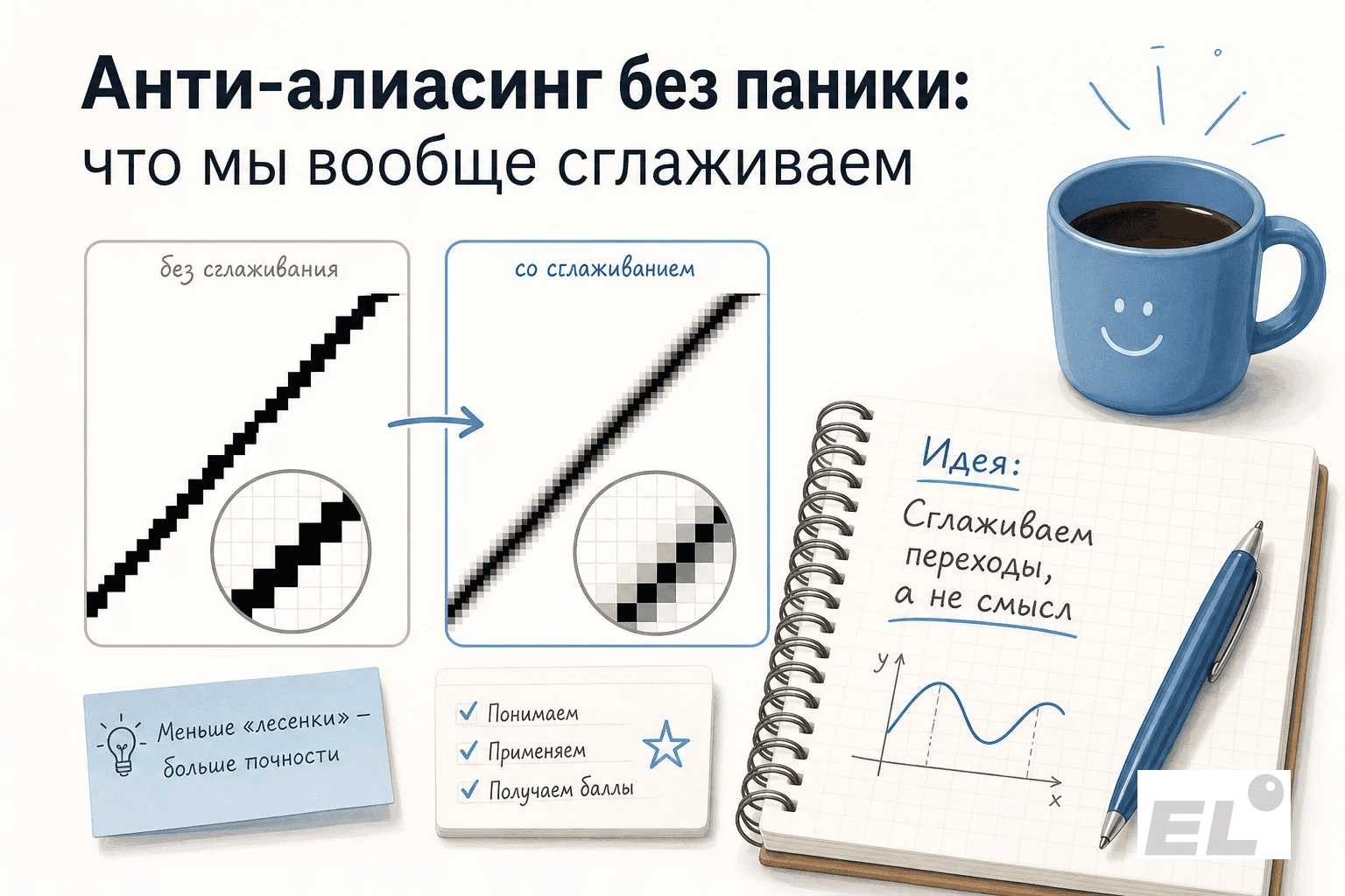 Дискретизация и анти-алиасинг: как графика помогает понять задания 7 и 11 ЕГЭ