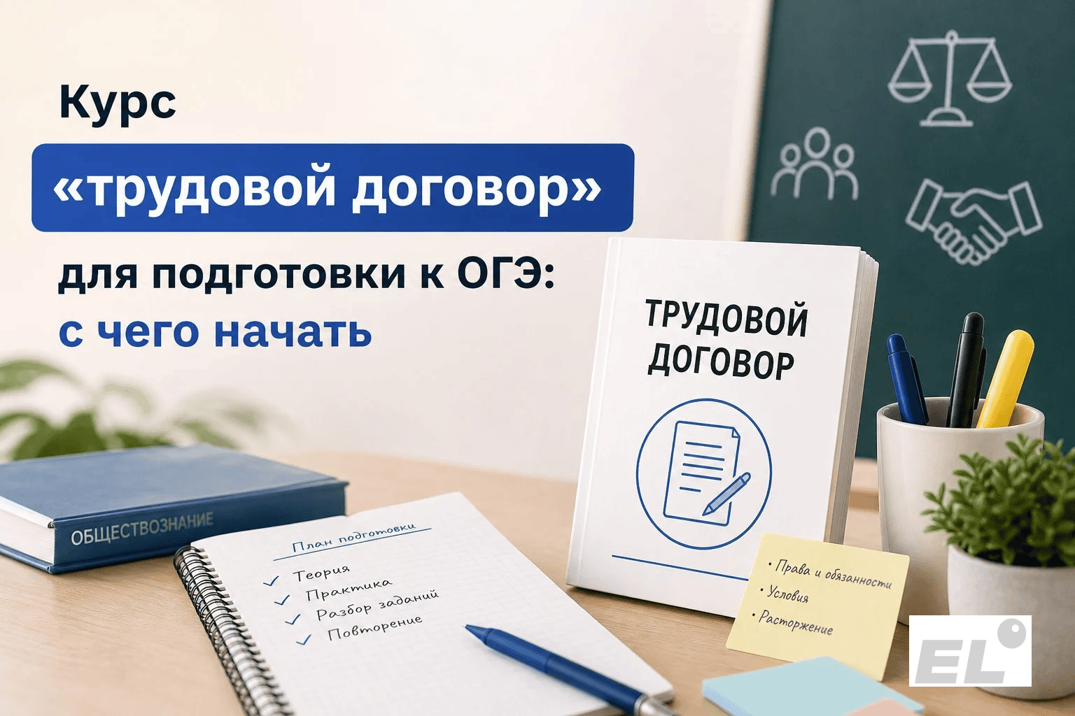 Трудовой договор на ОГЭ по обществознанию: разбор ловушек и подготовка без зубрёжки