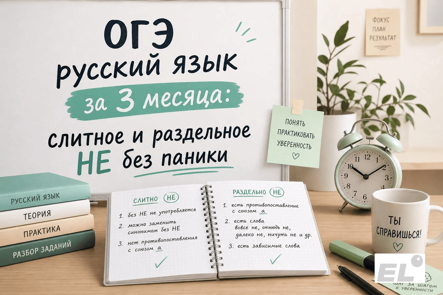 Слитное и раздельное написание «не» на ОГЭ по русскому языку: правила за 3 месяца