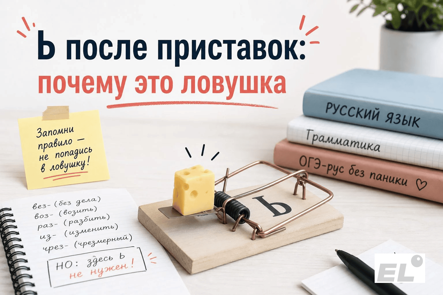 «Ъ» и «Ь» после приставок на ОГЭ по русскому языку: правила без паники