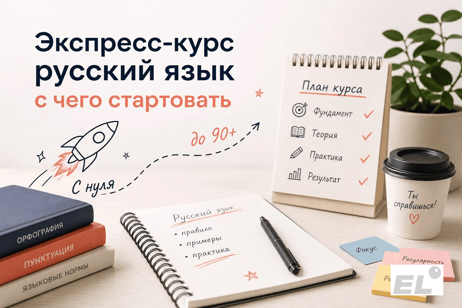 Русский язык ЕГЭ с нуля до 90+: экспресс-курс за 6 недель