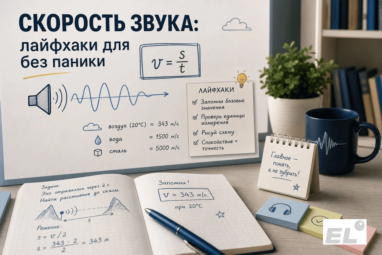 Скорость звука: лайфхаки для экзамена