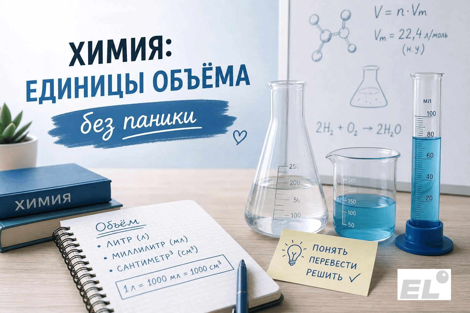 Единицы объёма на ЕГЭ по химии: как не терять баллы на переводах