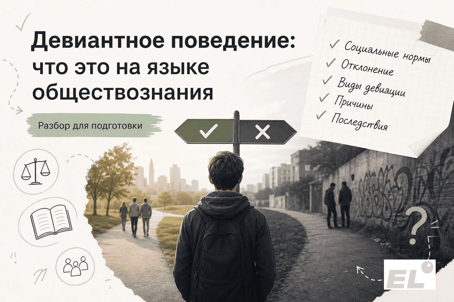Девиантное поведение на ЕГЭ по обществознанию: как не путать виды отклонений