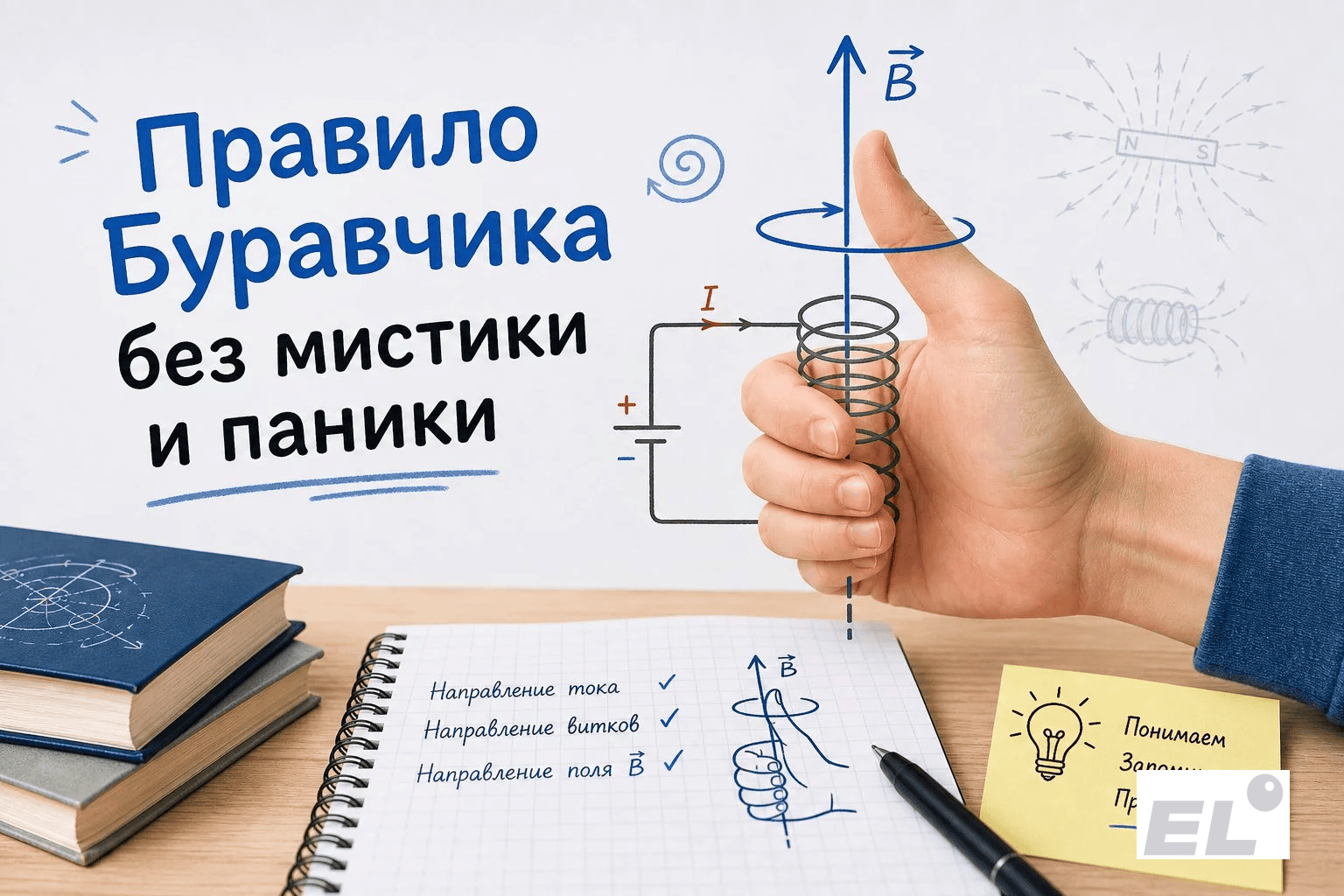Правило Буравчика на ЕГЭ по физике: как определять направление без ошибок