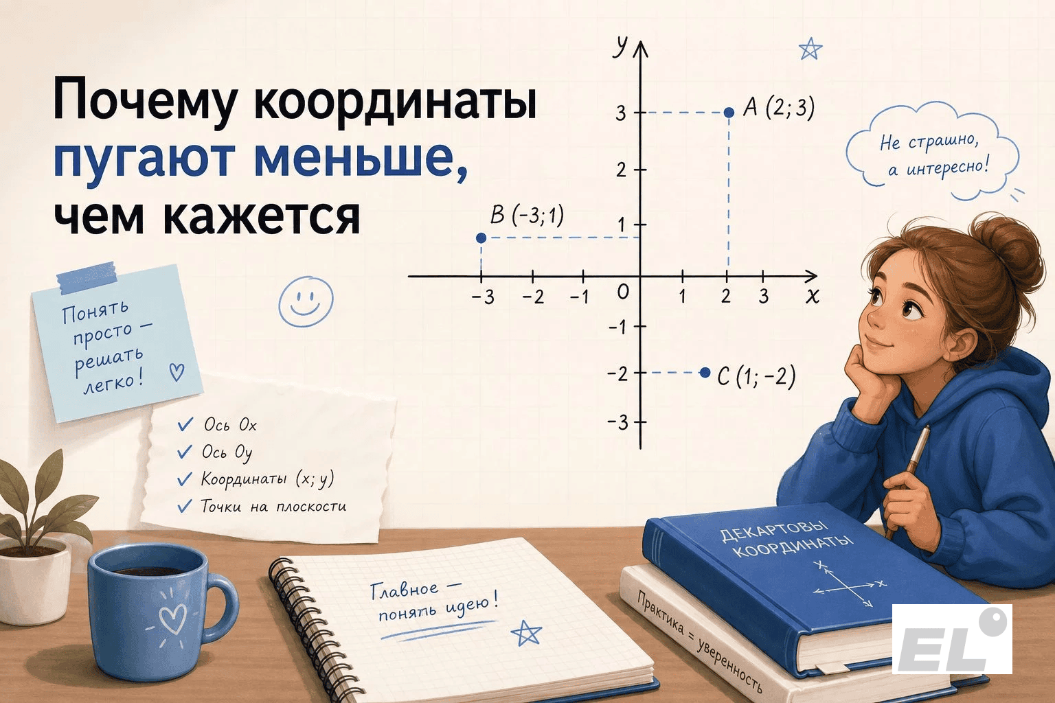 Декартовы координаты ОГЭ: как читать плоскость и не терять баллы
