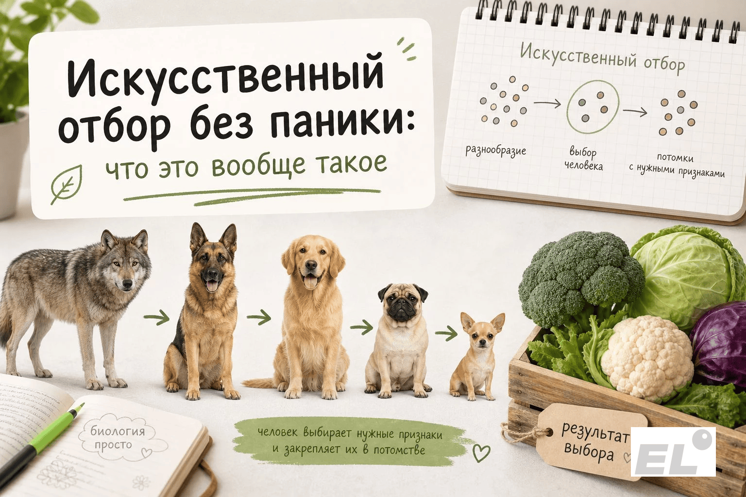 Искусственный отбор ОГЭ биология: как отличить от естественного и не запутаться