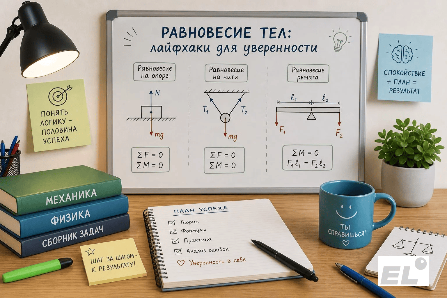 Условия равновесия тел на ЕГЭ по физике: от сил до моментов за 10 минут