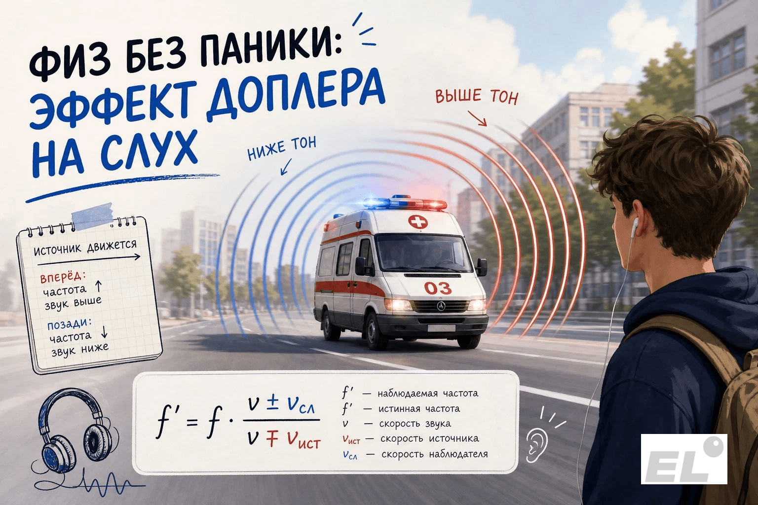 Эффект Доплера в ЕГЭ по физике: как не запутаться в знаках