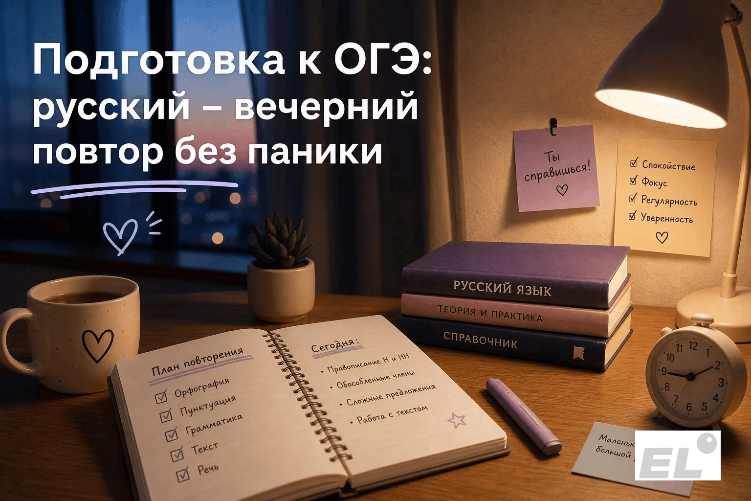 Вечерний повтор ОГЭ русский: алгоритм для изложения, тестов и сочинения