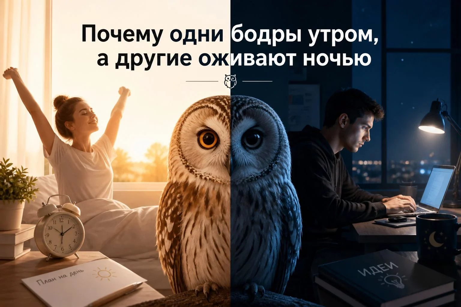 Что такое хронотипы «сова», «жаворонок» и «голубь» и почему эта тема есть в ОГЭ?Различия в...