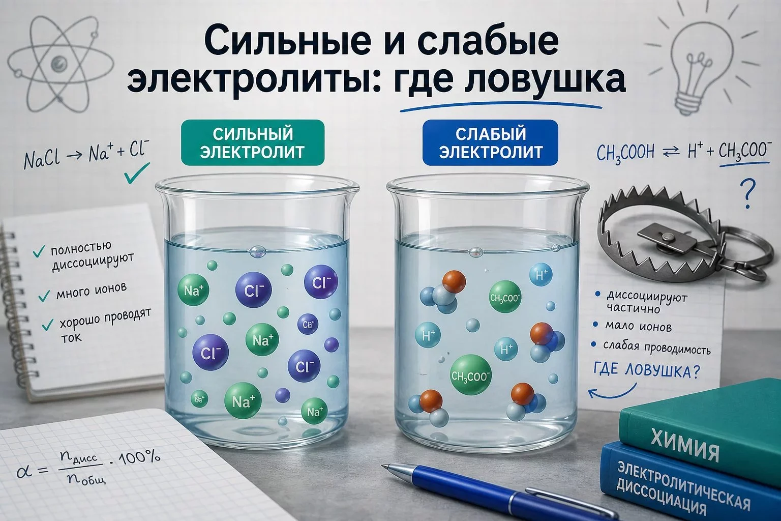 Зачем нужно знать электролитическую диссоциациюОпределение и суть процессаЭлектролитическая диссоциация — это когда вещество в воде...