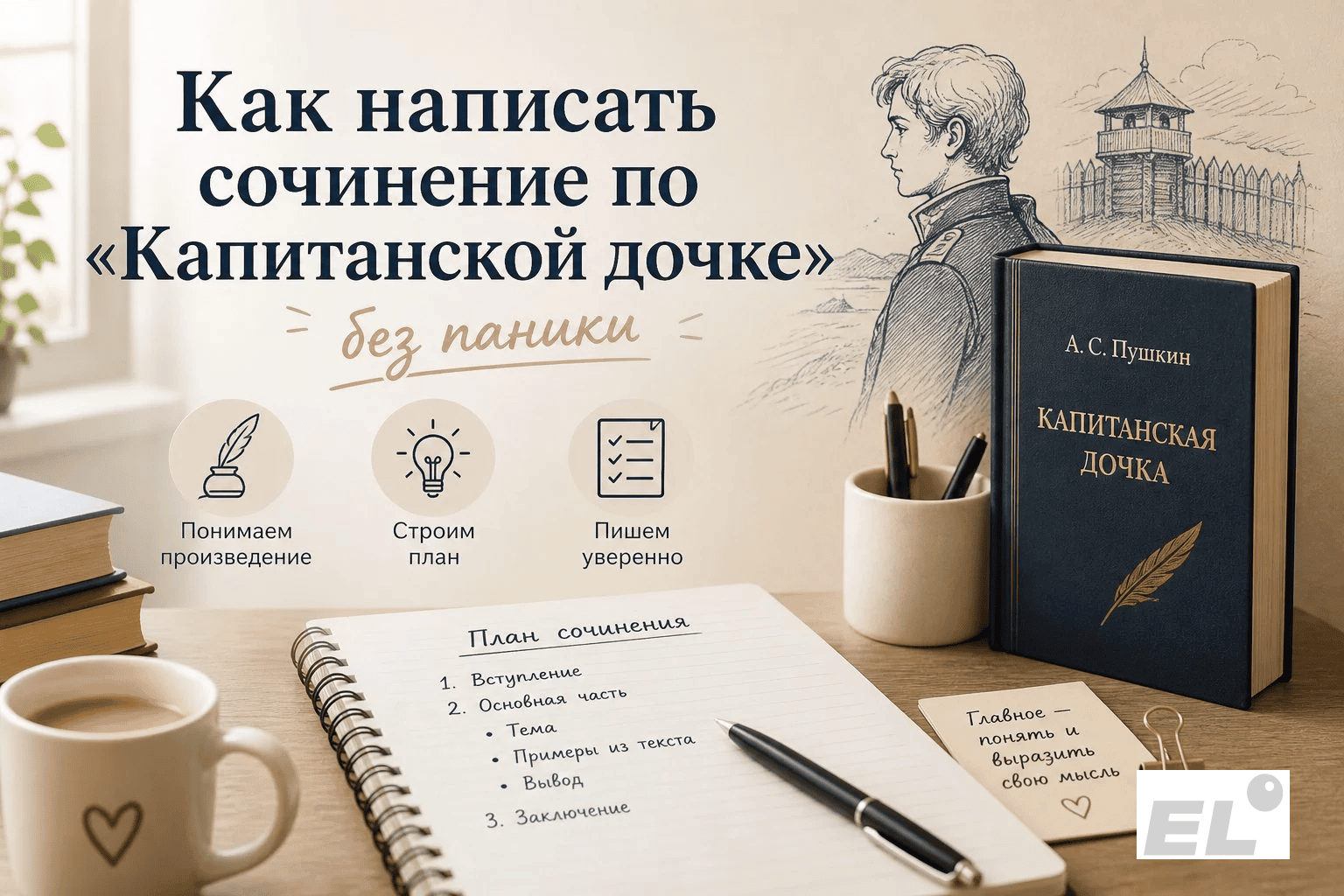 Полное руководство по написанию сочинения по повести А.С. Пушкина «Капитанская дочка»
