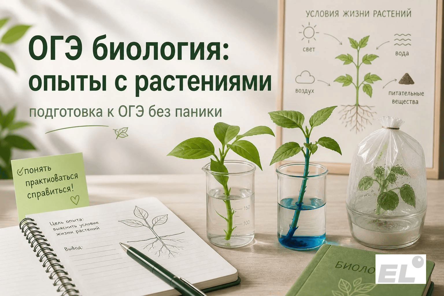 Эксперименты с растениями в ОГЭ по биологии: как решать и оформлять задания