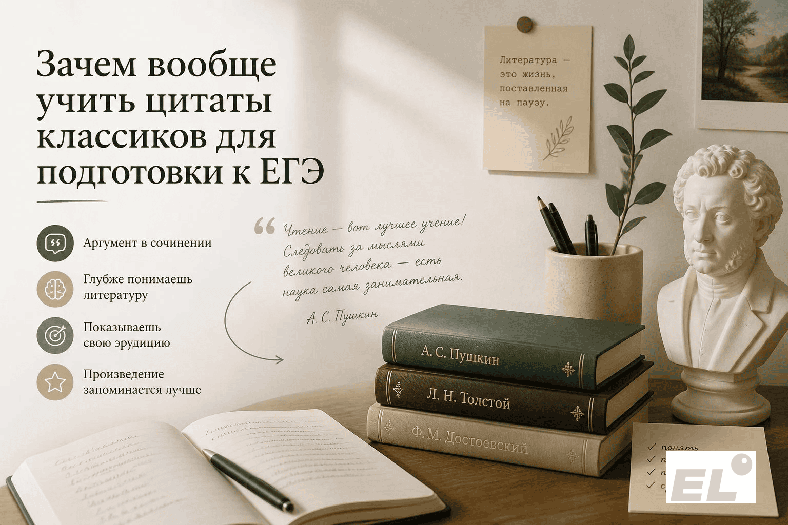 Цитаты классиков на ЕГЭ: стратегия отбора, запоминания и использования в сочинении
