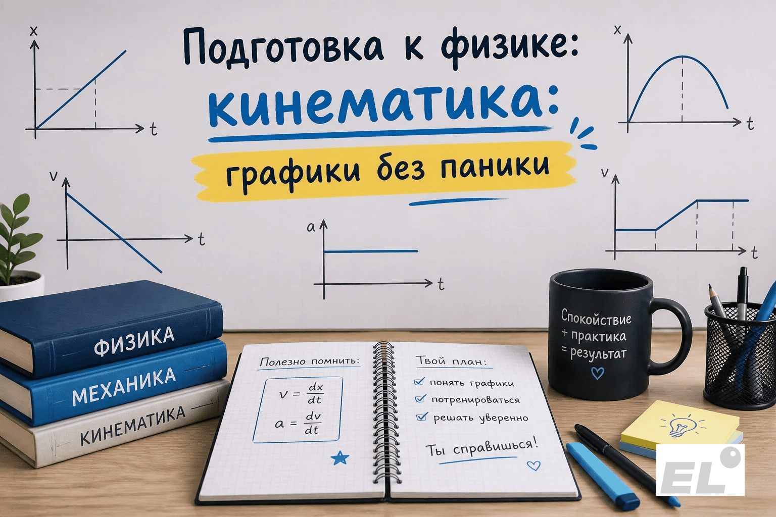 Графики в кинематике: как решать задание №1 ЕГЭ по физике без ошибок