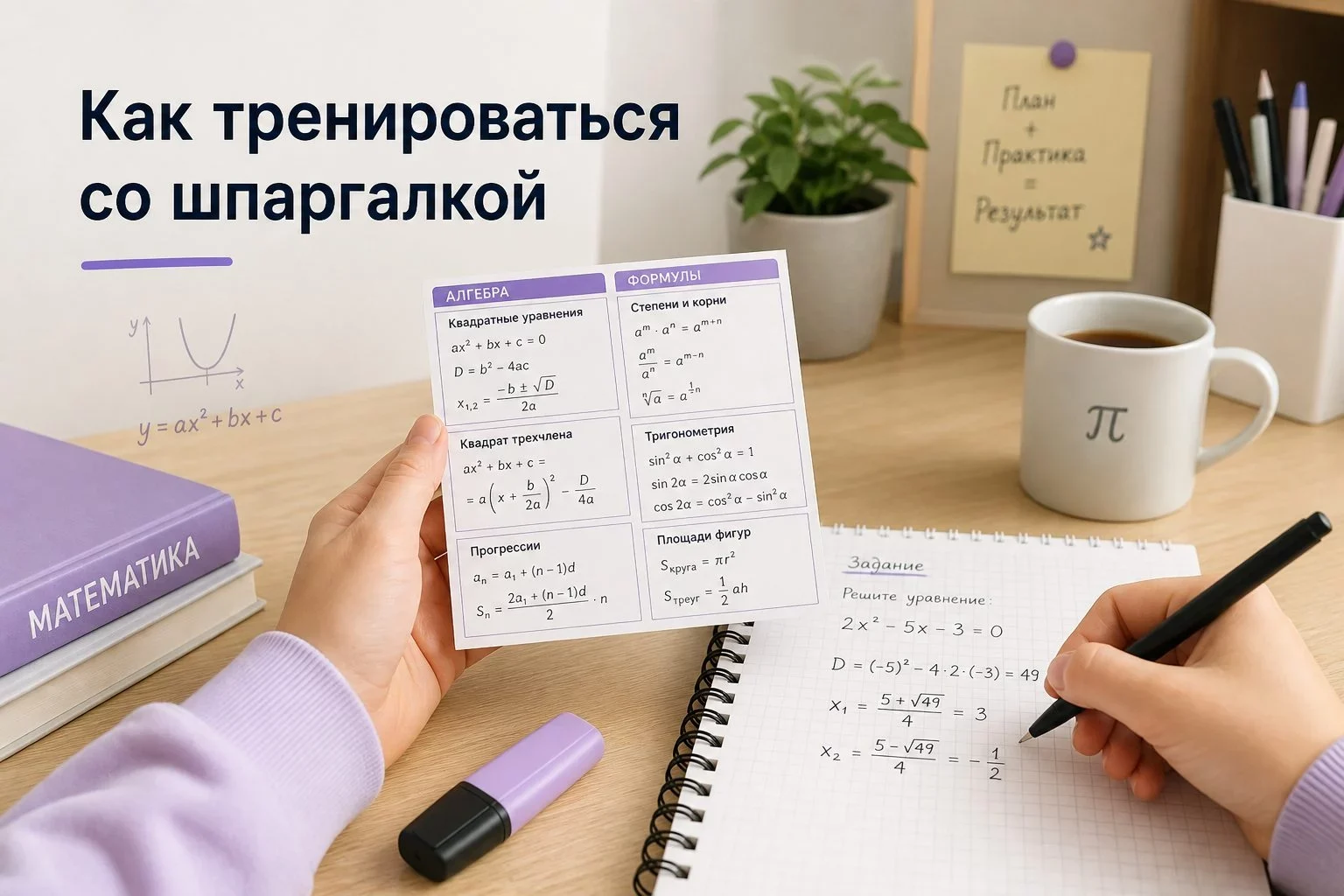 Чем шпаргалка для ЕГЭ по математике отличается от простого списка формул?Эффективная шпаргалка для ЕГЭ по...