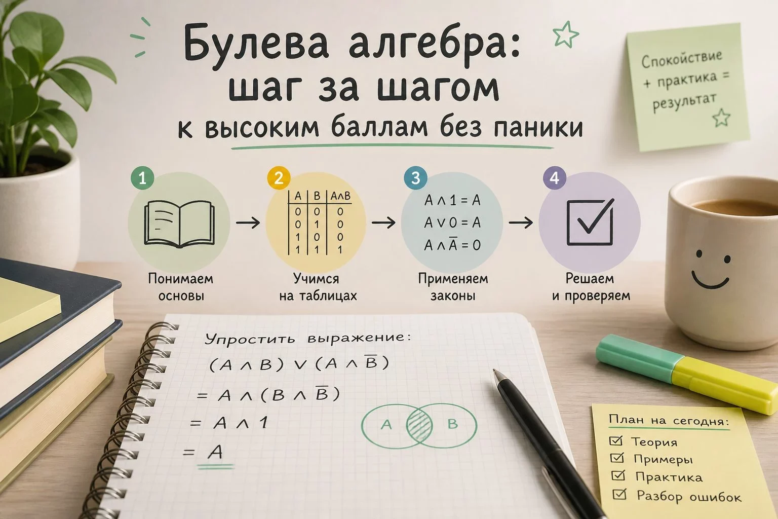 Что такое булева алгебра и зачем она нужна на ЕГЭ?На экзамене выпускнику предлагают странную таблицу,...