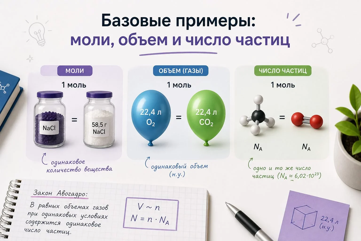 Что такое закон Авогадро и зачем он нужен на ЕГЭ?Для химика-практика утверждение о единых математических...