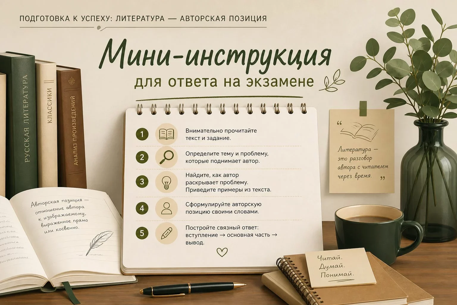 Что такое авторская позиция и зачем её определять на ЕГЭ по литературе?Авторская позиция — это...