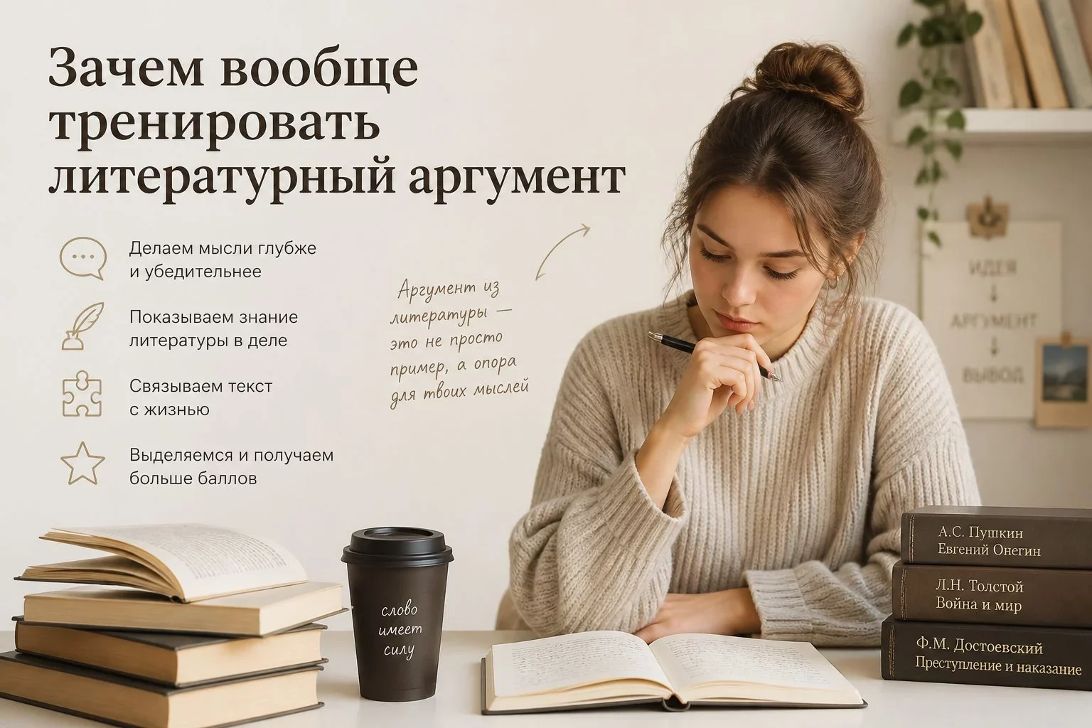 Что такое аргумент из литературы и почему он критичен для сочинения ЕГЭ?Сочинение на ЕГЭ можно...