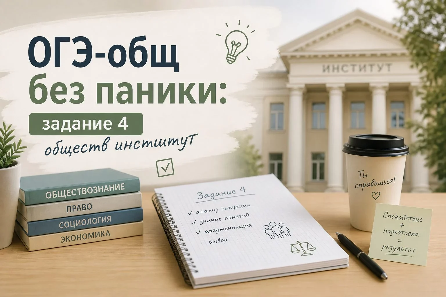 Что такое задание 4 в ОГЭ по обществознанию и зачем нужны институты?Задание 4 проверяет умение...